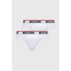 Spodní prádlo Moschino Underwear 2-pack pánské, bílá barva