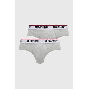 Spodní prádlo Moschino Underwear 2-pack pánské, šedá barva