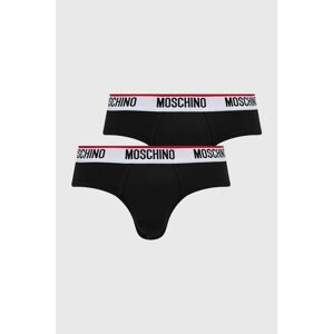 Spodní prádlo Moschino Underwear 2-pack pánské, černá barva