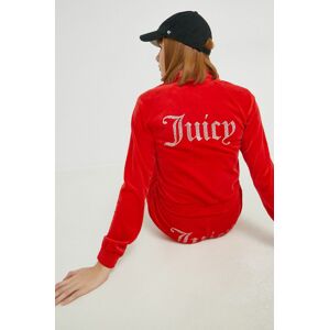 Mikina Juicy Couture dámská, červená barva, s aplikací