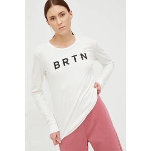 Bavlněné tričko s dlouhým rukávem Burton bílá barva