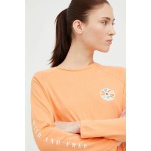 Bavlněné tričko s dlouhým rukávem Femi Stories Boyfriend oranžová barva