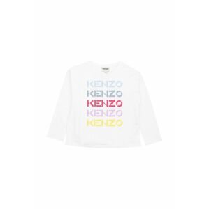 Dětská bavlněná košile s dlouhým rukávem Kenzo Kids bílá barva