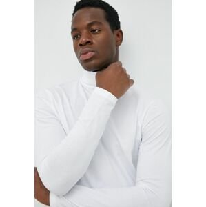 Tričko s dlouhým rukávem Selected Homme bílá barva