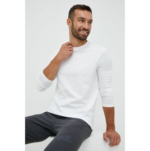 Bavlněné tričko s dlouhým rukávem Outhorn bílá barva