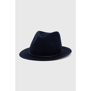 Vlněný klobouk Weekend Max Mara tmavomodrá barva, vlněný