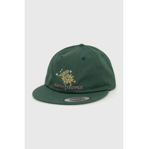 Bavlněná baseballová čepice Volcom zelená barva, s aplikací