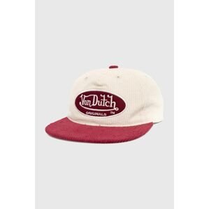 Bavlněná baseballová čepice Von Dutch červená barva, s aplikací