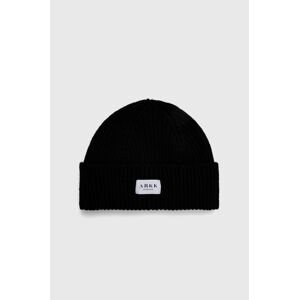 Vlněný klobouk Arkk Copenhagen černá barva,