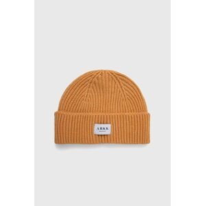 Vlněný klobouk Arkk Copenhagen oranžová barva,