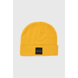 Vlněný klobouk Peak Performance žlutá barva,
