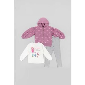 Dětská souprava zippy 3-pack růžová barva