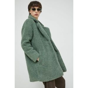 Kabát Only dámský, zelená barva, přechodný