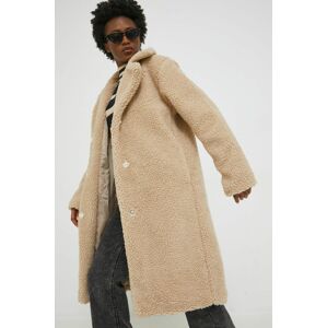Kabát JDY dámský, béžová barva, přechodný, oversize