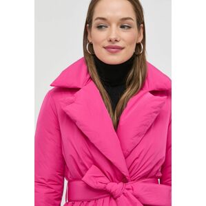 Péřová bunda Patrizia Pepe dámská, růžová barva, zimní