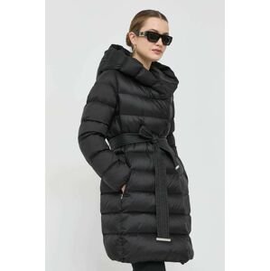 Péřová bunda BOSS dámská, černá barva, zimní