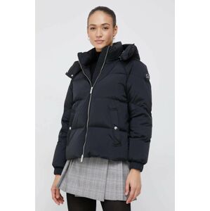 Péřová bunda Woolrich Alsea dámská, černá barva, zimní