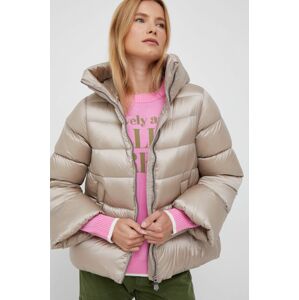 Péřová bunda Hetrego Janet dámská, béžová barva, zimní, oversize