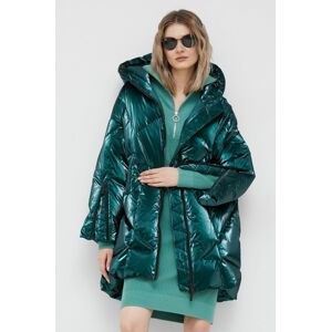Péřová bunda Hetrego Judith dámská, zelená barva, zimní, oversize
