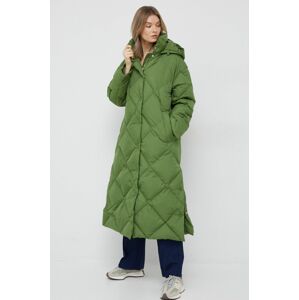 Péřová bunda United Colors of Benetton dámská, zelená barva, zimní, oversize