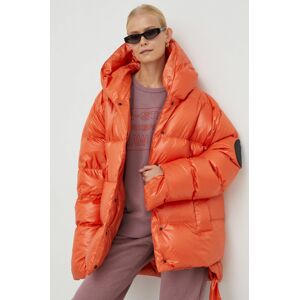 Péřová bunda MMC STUDIO Jesso dámská, oranžová barva, zimní, oversize