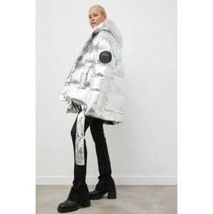 Péřová bunda MMC STUDIO Jesso Gloss dámská, šedá barva, zimní, oversize