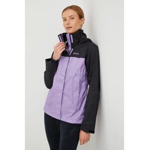 Nepromokavá bunda Marmot Precip Eco dámská, fialová barva