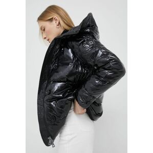 Péřová bunda Tiffi dámská, černá barva, přechodná