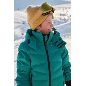 Dětská péřová bunda Reima zelená barva