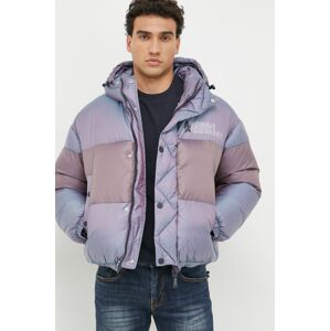 Oboustranná bunda Armani Exchange pánská, fialová barva, zimní