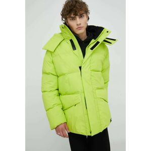 Bunda Rains 15010 Block Puffer Jacket zelená barva, zimní, oversize