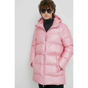 Bunda Rains 15370 Puffer W Jacket růžová barva, zimní