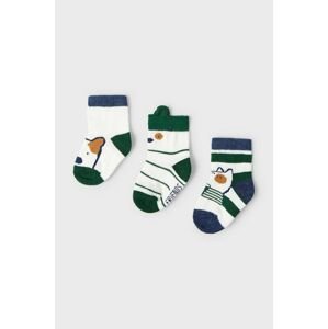 Dětské ponožky Mayoral Newborn ( 3-pak) zelená barva
