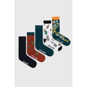 Dětské ponožky Jack & Jones (5-pak) zelená barva
