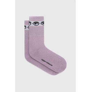 Ponožky Chiara Ferragni dámské, fialová barva