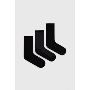 Ponožky Lauren Ralph Lauren 3-pack dámské, černá barva