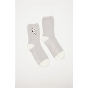 Ponožky women'secret Fluf Snoopy dámské, šedá barva