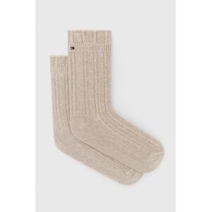 Ponožky Tommy Hilfiger dámské, béžová barva
