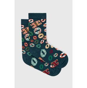 Ponožky John Frank dámské, tyrkysová barva