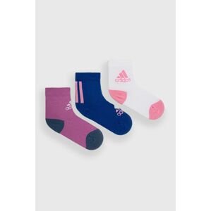 Dětské ponožky adidas Performance ( 3-pak) růžová barva