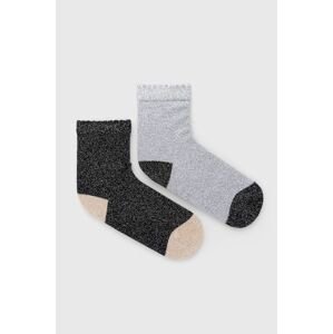 Dětské ponožky United Colors of Benetton (2-pak) šedá barva