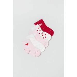 Kojenecké ponožky OVS 5-pack růžová barva