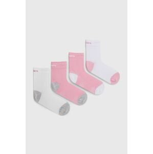 Dětské ponožky Skechers (4-pak) růžová barva