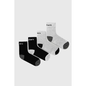 Dětské ponožky Skechers (4-pak) černá barva
