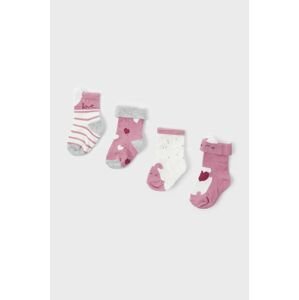Dětské ponožky Mayoral Newborn ( 4-pak) růžová barva