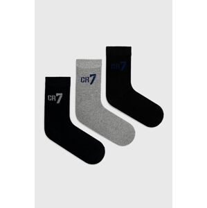 Dětské ponožky CR7 Cristiano Ronaldo 3-pack černá barva