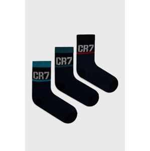 Dětské ponožky CR7 Cristiano Ronaldo 3-pack tmavomodrá barva