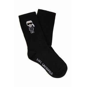 Dětské ponožky Karl Lagerfeld černá barva
