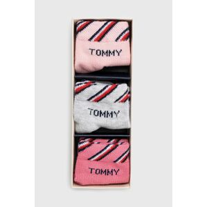Kojenecké ponožky Tommy Hilfiger 3-pack růžová barva