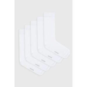 Ponožky Resteröds 5-pack pánské, bílá barva